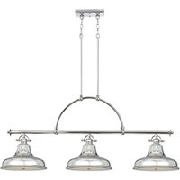 Pendelleuchte RURAL in Silber 3xE27 Esstisch Lampe von ELSTEAD