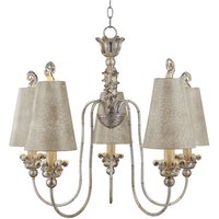 Remi - 5 leichte mehrarmige Kronleuchter in Gold und Silber, E27 - Elstead Remi - 5 leichte mehrarmige Kronleuchter in Gold und Silber, E27 - Elstead von ELSTEAD