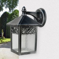 Rustikale Außenwandleuchte Laterne Aluminium Schwarz Hof Haustür IP44 von ELSTEAD
