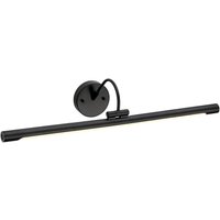 Schwarze Bilderleuchte LED verstellbar 67cm lang Wand von ELSTEAD