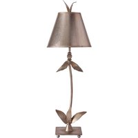 Stehlampe ELIF in Blattsilber H:76cm Bodenlampe von ELSTEAD