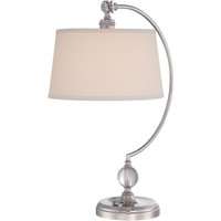Tischlampe BOTELLA Creme Nickel H:62cm Leuchte von ELSTEAD