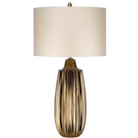 Tischlampe Beistelllampe Schreibtischlampe Schlafzimmerlampe Keramik Bronze von ELSTEAD