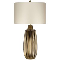Tischlampe E27 67 cm in Bronze Weiß Keramik Stoff Tischlampe E27 67 cm in Bronze Weiß Keramik Stoff von ELSTEAD