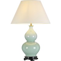 Tischlampe Keramik Stoff in Grün Ecru 64 cm Klassisch E27 von ELSTEAD