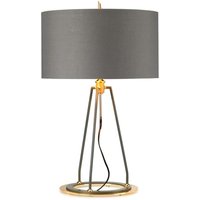 Tischlampe Schreibtischlampe Beistelllampe Nachttischleuchte h 73,7 cm Gold Grau von ELSTEAD