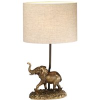 Tischlampe in Bronze antik Natur Elefant Resin Jute Tischlampe in Bronze antik Natur Elefant Resin Jute von ELSTEAD