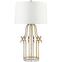 Elstead - Tischleuchte Beistelllampe Wohnzimmerlampe Stahl Gold Kristallakzente h 74,2cm Elstead - Tischleuchte Beistelllampe Wohnzimmerlampe Stahl Gold Kristallakzente h 74,2cm von ELSTEAD