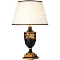 Tischleuchte Stoff Holz in Creme Schwarz Gold E27 68 cm Tischleuchte Stoff Holz in Creme Schwarz Gold E27 68 cm von ELSTEAD