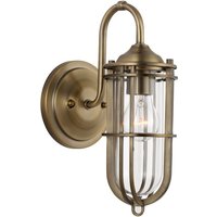 Urban Restoration Feiss 1 Light Wandleuchte Dark Antik Messing IP44 von ELSTEAD