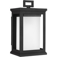 Wandlampe Außen Schwarz Weiß Stahl Glas IP44 E27 von ELSTEAD