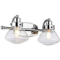 Wandlampe Badezimmerleuchte Wandleuchte Spiegellampe IP44 Chrom 2-flammig von ELSTEAD