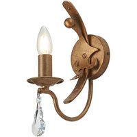 Wandlampe CAMELOT 10 Gold Kristall B:10cm Lampe von ELSTEAD