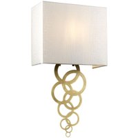 Wandlampe Creme Messing antik Up Down E27 Stoff Metall Wandlampe Creme Messing antik Up Down E27 Stoff Metall von ELSTEAD