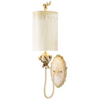 Wandlampe ELIF in Blattgold Creme B:19cm Lampe von ELSTEAD