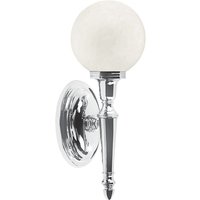 Wandlampe Leuchte Spiegellampe led Badezimmerleuchte chrom poliert Glas Kugel von ELSTEAD
