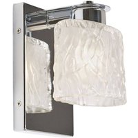 Elstead - Wandlampe Spiegelleuchte Badezimmerlampe chrom led Flurleuchte Glas geschliffen von ELSTEAD