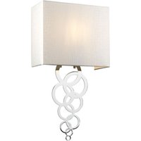 Wandlampe Up Down E27 Creme Chrom Stoff Metall von ELSTEAD