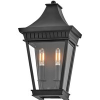 Wandlampe außen Schwarz E14 IP44 H: 39,4 cm Aluminium Glas Wandlampe außen Schwarz E14 IP44 H: 39,4 cm Aluminium Glas von ELSTEAD