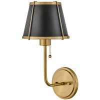 Wandlampe mit Schalter 40cm hoch E27 Metall in Messing Schwarz von ELSTEAD