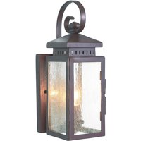 Wandleuchte Außen Braun Vintage IP23 Echt-Messing von ELSTEAD