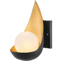 Wandleuchte Wandlampe Flurleuchte Schlafzimmerlampe led Schwarz-Gold h 25,4 cm von ELSTEAD