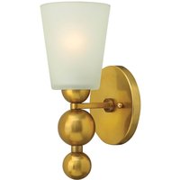 Zelda - 1 Licht Wandleuchte Vintage Messing Glasschirm, E27 - Elstead Zelda - 1 Licht Wandleuchte Vintage Messing Glasschirm, E27 - Elstead von ELSTEAD