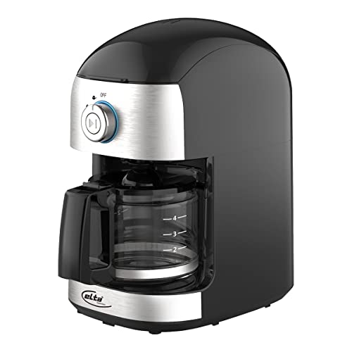 ELTA Kaffeemaschine mit Mahlwerk, edelstahl/schwarz, KM-500G von ELTA