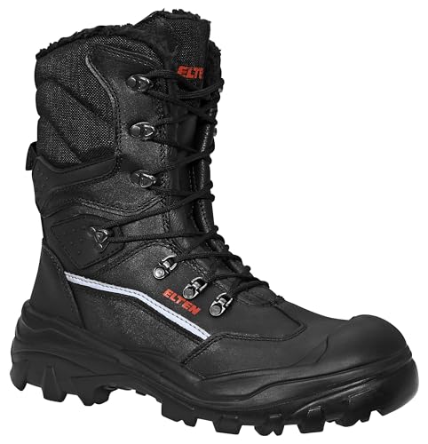 ELTEN Sicherheitsschuhe Eric S3S CI, Damen und Herren, Leder/Textil, Stahlkappe, robust 40, Schwarz von ELTEN