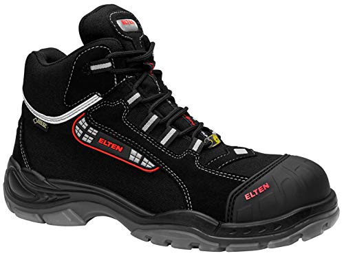 ELTEN Sicherheitsschuhe SANDER Pro GTX ESD S3, Herren, Textil, Kunststoffkappe (leichter als Stahlkappe), leicht, sportlich, Schwarz/Rot, Größe: 43 von ELTEN