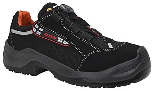 ELTEN Sicherheitsschuhe SENEX BOA ESD S3, Damen und Herren, Textil, Aluminiumkappe (leichter als Stahlkappe), leicht, sportlich, Schwarz/Rot, Größe: 42 von ELTEN