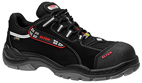 ELTEN Sicherheitsschuhe SENEX Pro GTX ESD S3, Damen und Herren, Textil, Kunststoffkappe (leichter als Stahlkappe), leicht, sportlich, Schwarz/Rot, Größe: 37 von ELTEN