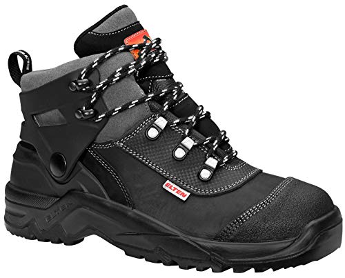 ELTEN Unisex Elten Veiligheidsschoenen Dino S3, heren, omknikbescherming, licht, zwart, stalen neus Sicherheitsschn rstiefel Dimo black S3 Gr e 39, Schwarz, 39 EU von ELTEN