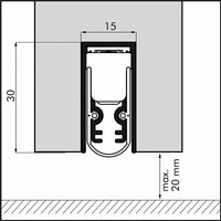 Elton - Ellen Autom. Türbodendichtung Ellen Matic Soundproof z. Einnuten silber l 1208mm von ELTON