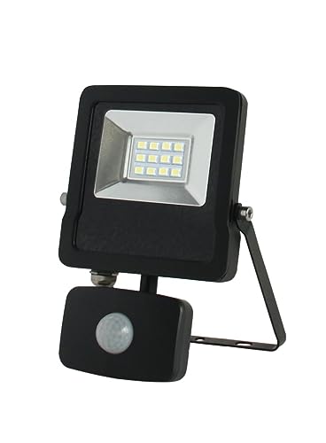 ELTROPA 1030B LED-Anbaustrahler 10W 3000K 950lm, mit Sensor, Konv sw IP54, 1 Stück von Eltropa