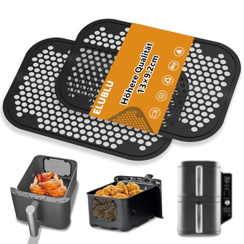 2 Stück Spritzschutz Zubehör für Ninja Double Stack XL SL400EU und SL300EU,Wiederverwendba Silikon Heißluftfritteuse Zubehör Airfryer Zubehör für Ninja Airfryer Double Stack SL400EU und SL300EU von ELUBLU