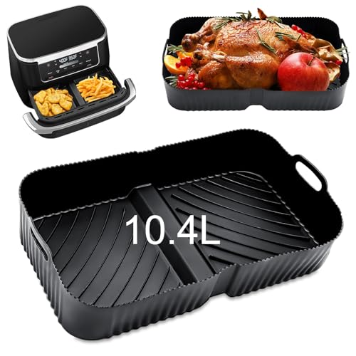 Airfryer Silikonform Zubehör für Ninja AF500 10,4L,Heißluftfritteuse Zubehör für Ninja Af500EU,Silikonform für Heißluftfritteuse (27 * 19 * 7CM) von ELUBLU