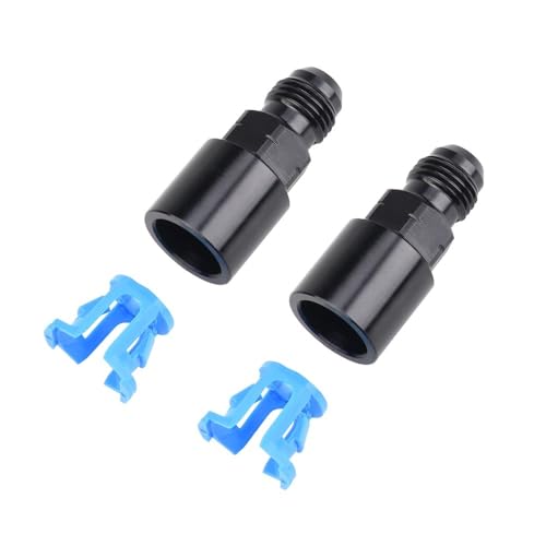 6an an6 männlich bis 5/16 3/8 SAE Schnelle Trennung von weiblichen Druck auf EFI -Anschlussstecker Ölbrennstoffleitungsadapter 2PCs kompatibel mit Kraftstoffeinspritzsystemen(2PCS AN6-5 16) von ELUPNMF