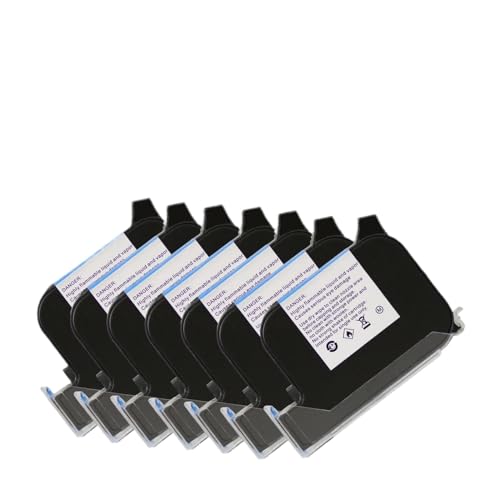 ELUPNMF Handdrucker zur Kennzeichnung des Ablaufdatums mit schnell trocknender schwarzer Tintenpatrone auf Lösungsmittelbasis, 600 DPI, kompatibel mit ähnlichen Modellen(Red-25.4mm) von ELUPNMF