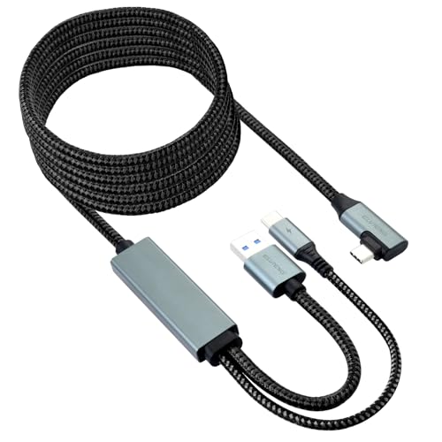 ELUTENG Link Kabel 5M/16FT Kompatibel mit Meta/Oculus Quest 3/Quest 2/Quest Pro/Pico 4/PC Steam VR Zubehör(Aufladen während des Spielens), High Speed PC Datenübertragung, USB 3.0 zu USB C Kabel von ELUTENG
