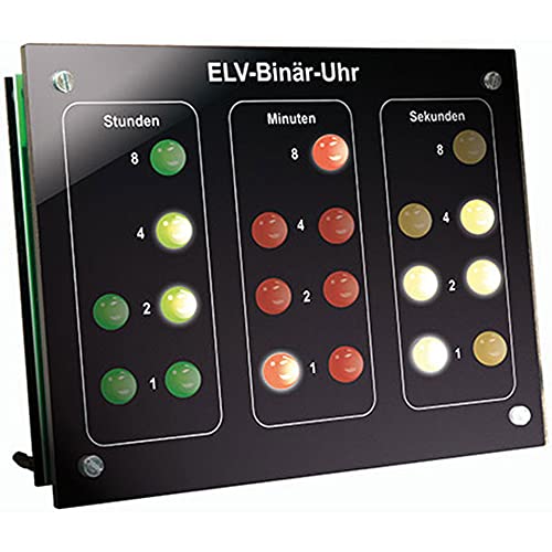 ELV Bausatz Binär-Uhr BU 1, mit Frontplatte (ohne DCF-Modul) von ELV