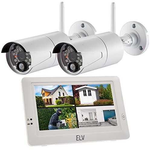 ELV Spar-Set Funk-Kamerasystem KS200 HD mit 2 Kameras, 2,4 GHz, App, HD (720p) von ELV