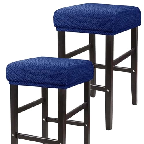 ELYSYSRL Hockerbezug Bezug für Barhocker Rechteckig 35-50cm Sitzhocker Bezug Stretch Hocker Barhocker Bezug Stuhlbezug Schonbezug Protector Für Home Büro Bar(Color:#11,Size:Set of 2) von ELYSYSRL