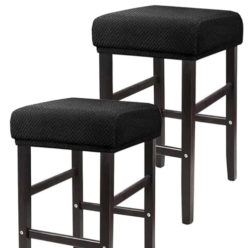 ELYSYSRL Hockerbezug Bezug für Barhocker Rechteckig 35-50cm Sitzhocker Bezug Stretch Hocker Barhocker Bezug Stuhlbezug Schonbezug Protector Für Home Büro Bar(Color:#5,Size:Set of 2) von ELYSYSRL