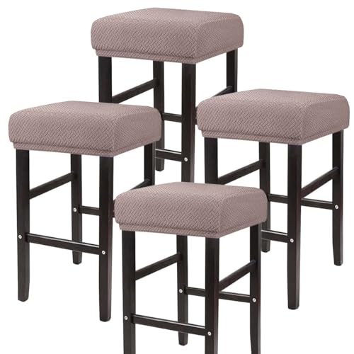 ELYSYSRL Hockerbezug Bezug für Barhocker Rechteckig 35-50cm Sitzhocker Bezug Stretch Hocker Barhocker Bezug Stuhlbezug Schonbezug Protector Für Home Büro Bar(Color:#8,Size:Set of 4) von ELYSYSRL