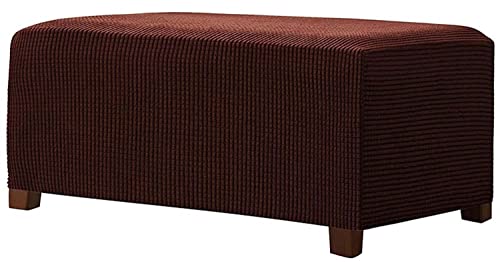 ELYSYSRL Ottomane Schonbezug Stretch Hocker Bezug Rechteck Hocker Bezug für Ottomane quadratisch Überzug Hockerbezug (Color : #10, Size : 120-135CM/47-53IN) von ELYSYSRL