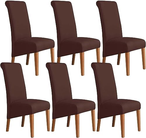 ELYSYSRL Samt Stuhlhussen/Stuhlbezug 2/4/6er Set Stretch Stuhlbezüge für Bürostuhl Bezug Küche Wohnzimmer Bankett Familie Hochzeit Party Stuhlhusse (Color : #29, Size : 6 Stück) von ELYSYSRL