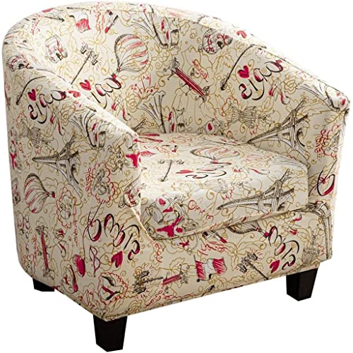 ELYSYSRL Sesselhusse Sesselbezug 2-teiliger Sesselschoner Sesselüberwurf Jacquard Elastisch Stretch Sofahusse Husse für Clubsessel Loungesessel Cocktailsessel mit Kissenbezug für Tullsta (Color : #5) von ELYSYSRL