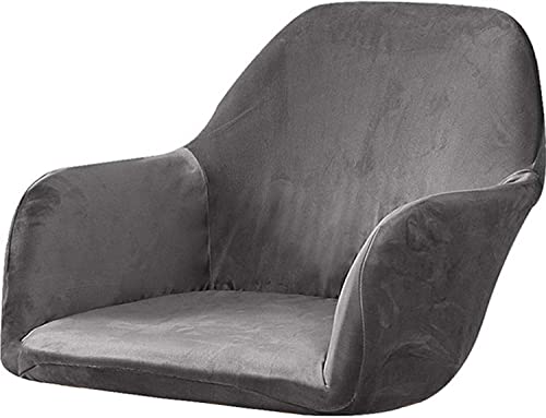 ELYSYSRL Stretch Stuhlhussen Samt mit Armlehne Stuhlbezug 1/6/2/4er Set Luxus-Samt Bürostuhl Bezug Stuhlschonbezug Sessel Esszimmerstuhlhussen Armlehnstuhl Stuhlabdeckung (Color : #1, Size : 1 Stück) von ELYSYSRL