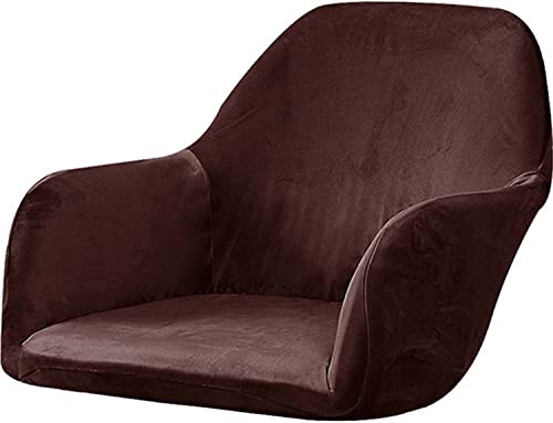 ELYSYSRL Stretch Stuhlhussen Samt mit Armlehne Stuhlbezug 1/6/2/4er Set Luxus-Samt Bürostuhl Bezug Stuhlschonbezug Sessel Esszimmerstuhlhussen Armlehnstuhl Stuhlabdeckung (Color : #9, Size : 1 Stück) von ELYSYSRL
